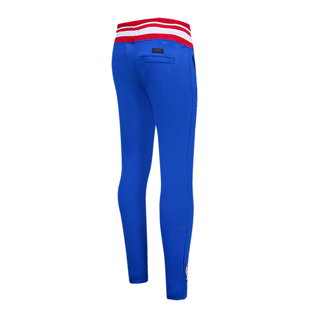 NBA DETROIT PISTONS RETRO CLASSIC MEN'S SWEATPANT (ROYAL BLUE/RED)