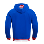 NBA DETROIT PISTONS SCRIPT TAIL CHANDAIL À CAPUCHON EN MOLLETON CÔTELÉ POUR HOMME (BLEU ROYAL/ROUGE)
