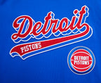 NBA DETROIT PISTONS SCRIPT TAIL CHANDAIL À CAPUCHON EN MOLLETON CÔTELÉ POUR HOMME (BLEU ROYAL/ROUGE)