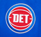 NBA DETROIT PISTONS SCRIPT TAIL CHANDAIL À CAPUCHON EN MOLLETON CÔTELÉ POUR HOMME (BLEU ROYAL/ROUGE)