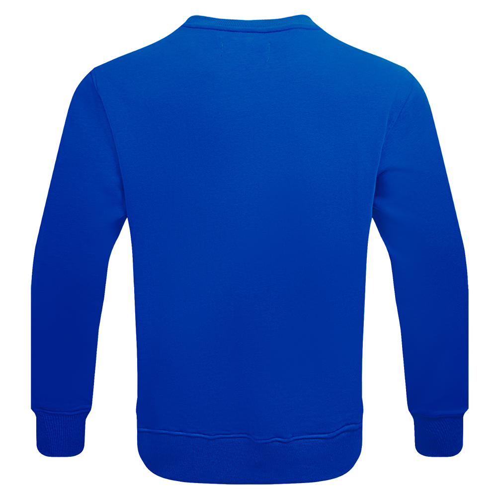 NBA DETROIT PISTONS OLD ENGLISH MEN'S CREWNECK (ROYAL BLUE)