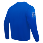 NBA DETROIT PISTONS OLD ENGLISH MEN'S CREWNECK (ROYAL BLUE)