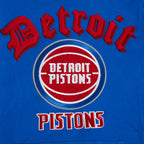 NBA DETROIT PISTONS OLD ENGLISH MEN'S PULLOVER HOODIE (ROYAL BLUE)