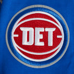 NBA DETROIT PISTONS OLD ENGLISH MEN'S PULLOVER HOODIE (ROYAL BLUE)