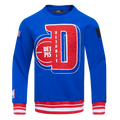 NBA DETROIT PISTONS CHANDAIL À COL ROND MASHUP CÔTELÉ POUR HOMME (BLEU ROYAL/ROUGE)