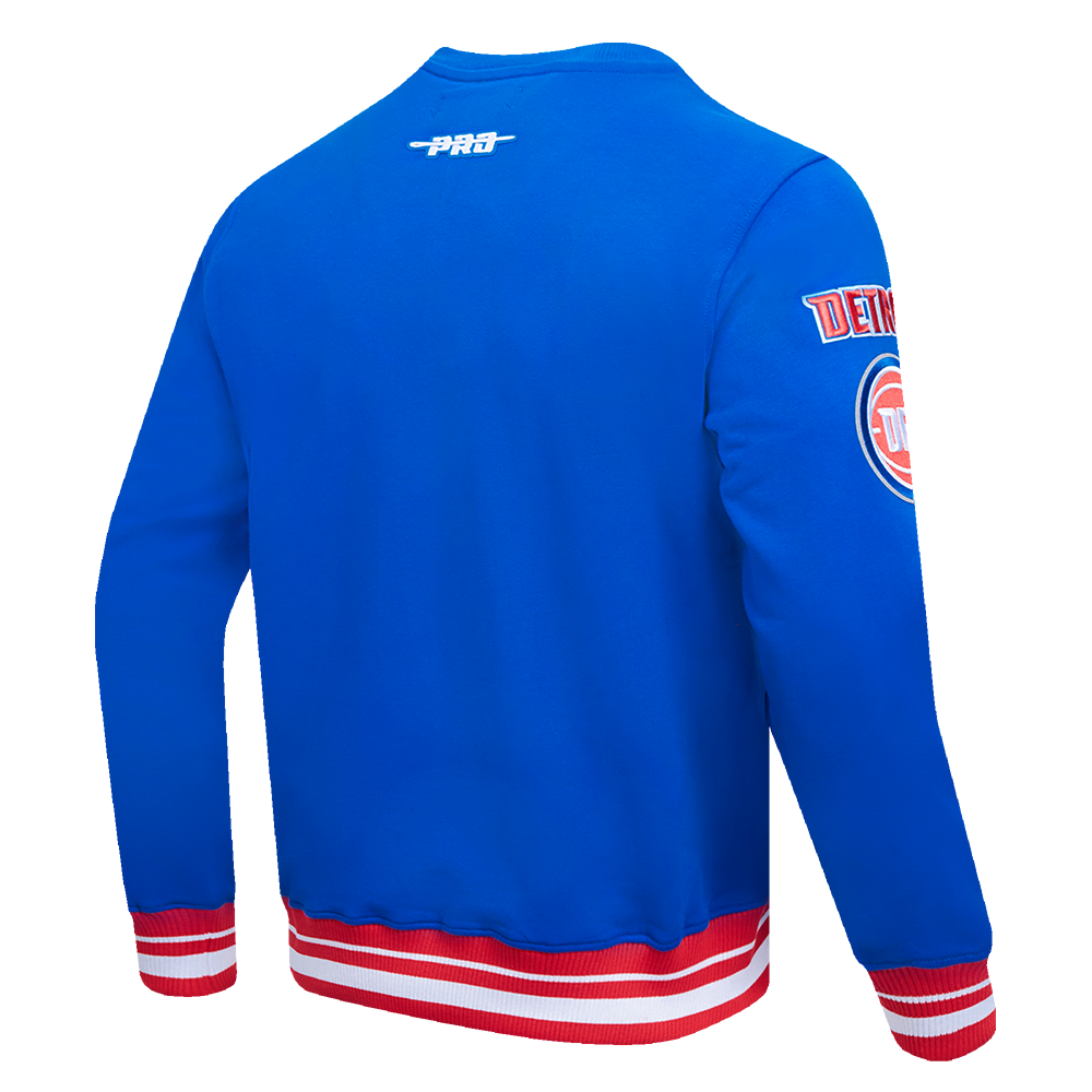NBA DETROIT PISTONS CHANDAIL À COL ROND MASHUP CÔTELÉ POUR HOMME (BLEU ROYAL/ROUGE)