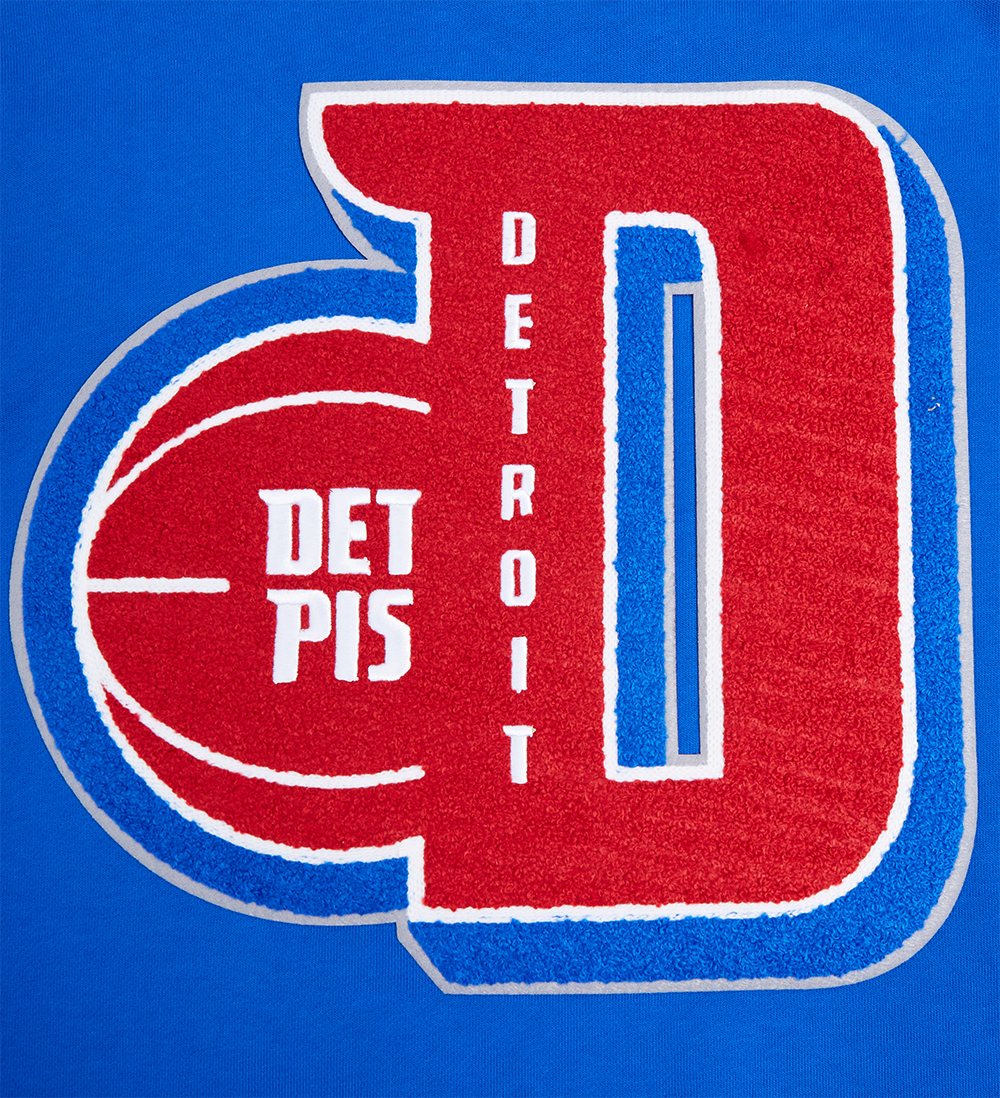 NBA DETROIT PISTONS CHANDAIL À COL ROND MASHUP CÔTELÉ POUR HOMME (BLEU ROYAL/ROUGE)