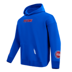 NBA DETROIT PISTONS WINGSPAN MEN'S DROP SHOULDER FLEECE PULLOVER HOODIE (ROYAL BLUE)