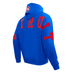 NBA DETROIT PISTONS WINGSPAN MEN'S DROP SHOULDER FLEECE PULLOVER HOODIE (ROYAL BLUE)