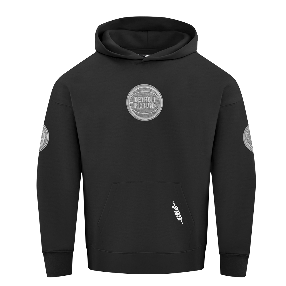 NBA DETROIT PISTONS REVERSE FRENCH TERRY CHANDAIL À CAPUCHON POUR HOMME (NOIR)