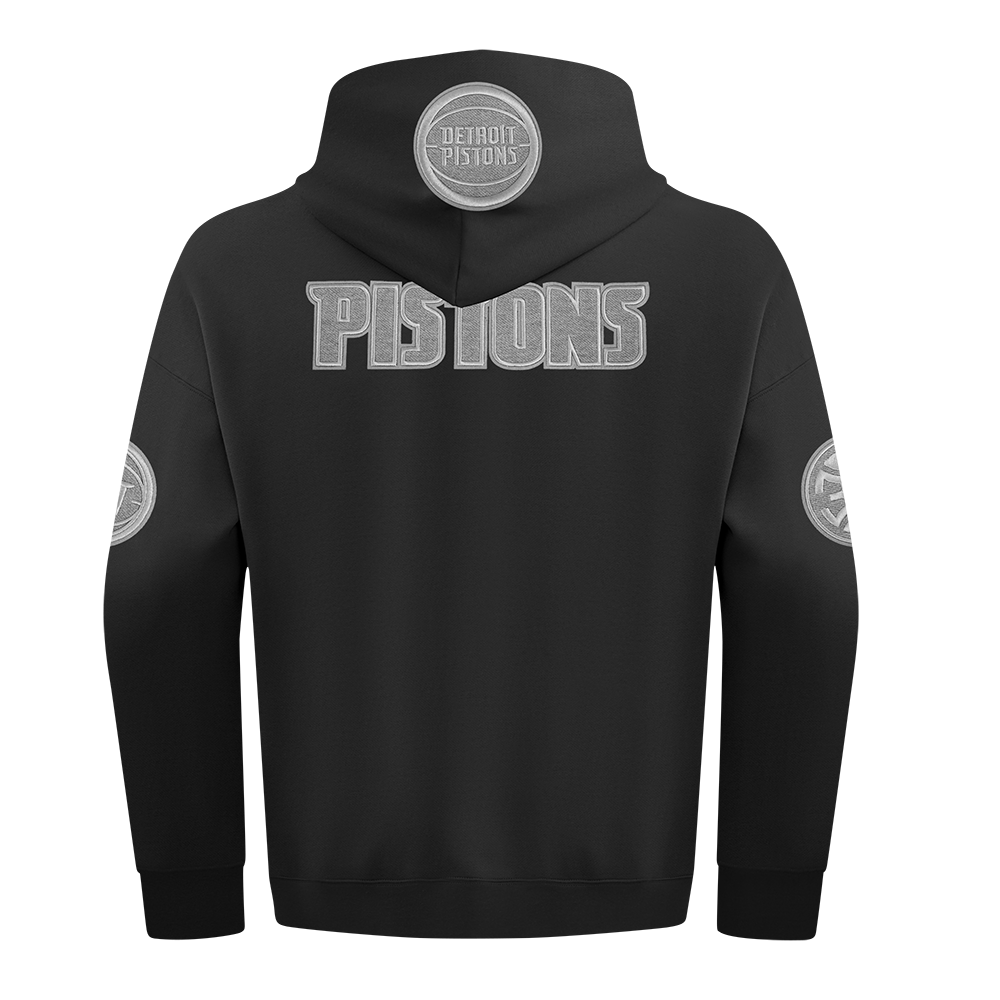 NBA DETROIT PISTONS REVERSE FRENCH TERRY CHANDAIL À CAPUCHON POUR HOMME (NOIR)