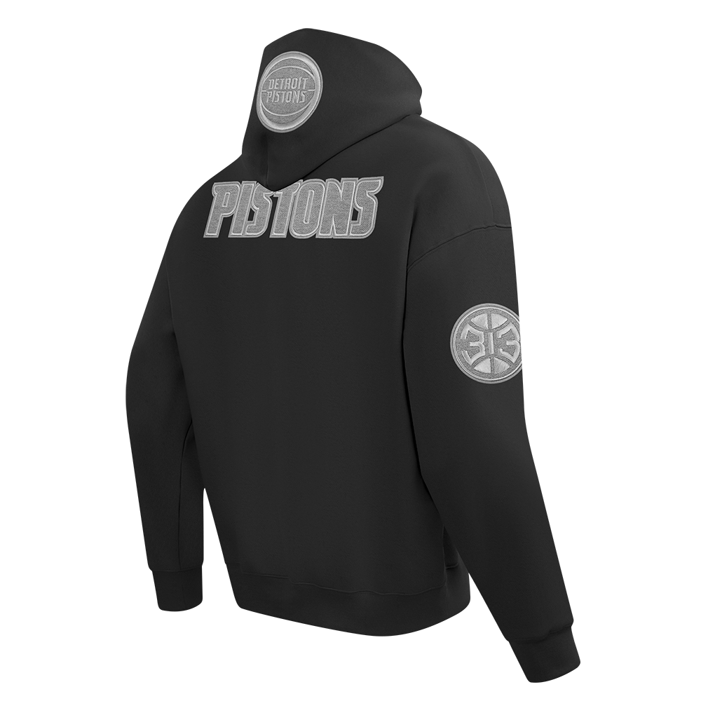 NBA DETROIT PISTONS REVERSE FRENCH TERRY CHANDAIL À CAPUCHON POUR HOMME (NOIR)