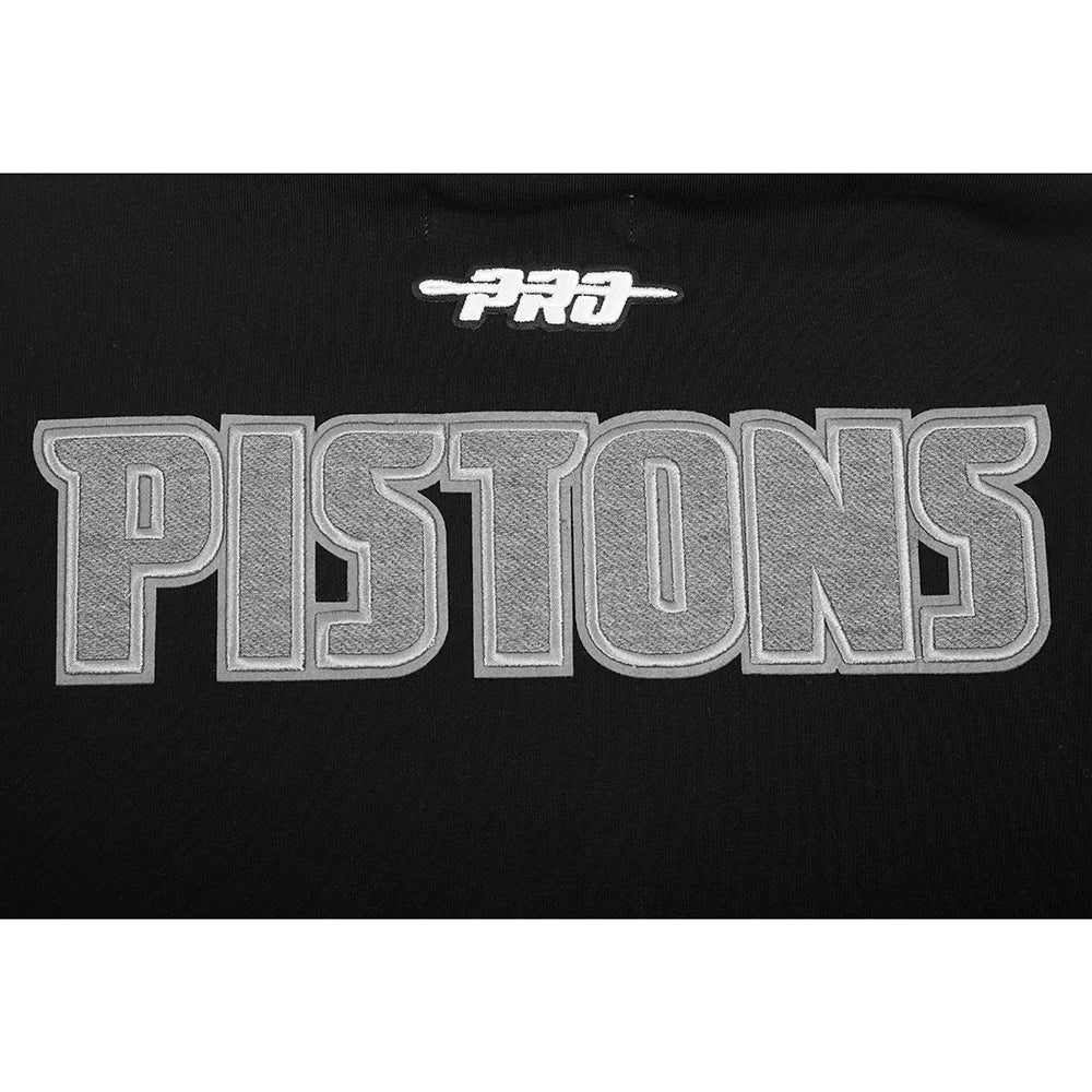 NBA DETROIT PISTONS REVERSE FRENCH TERRY CHANDAIL À CAPUCHON POUR HOMME (NOIR)