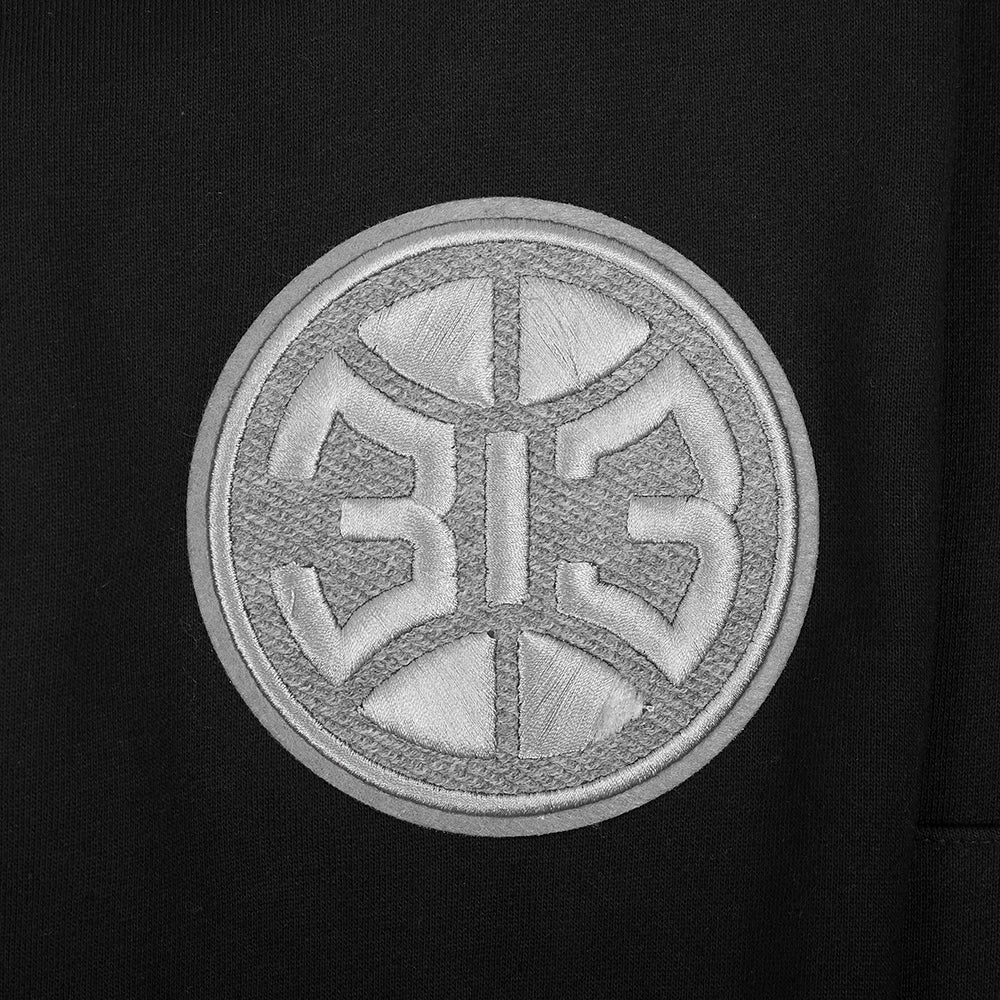 NBA DETROIT PISTONS REVERSE FRENCH TERRY CHANDAIL À CAPUCHON POUR HOMME (NOIR)