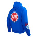 NBA DETROIT PISTONS LIVING LARGE MEN'S DROP SHOULDER FLC PO HOODIE (ROYAL BLUE)