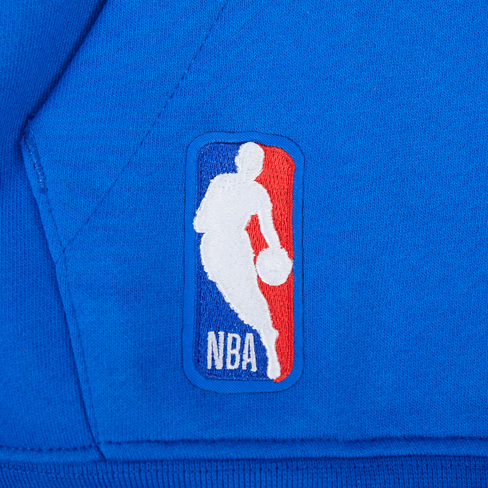 NBA DETROIT PISTONS LIVING LARGE MEN'S DROP SHOULDER FLC PO HOODIE (ROYAL BLUE)