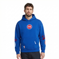 NBA DETROIT PISTONS LIVING LARGE MEN'S DROP SHOULDER FLC PO HOODIE (ROYAL BLUE)