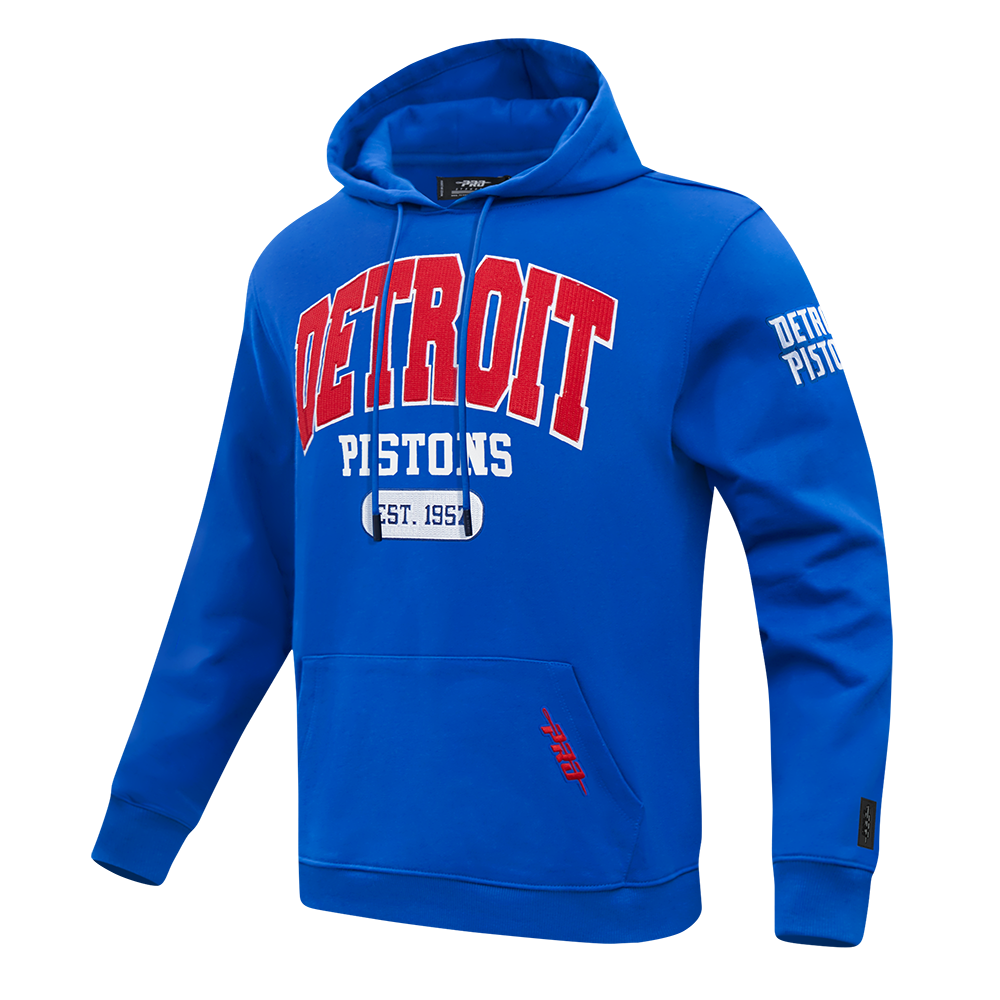 NBA DETROIT PISTONS CITY ARCH MEN'S FLC PO HOODIE (ROYAL BLUE)