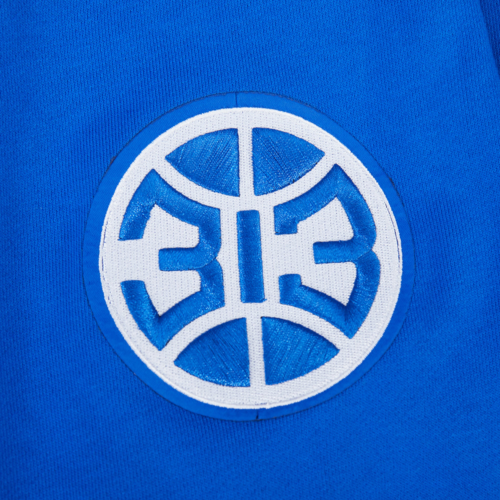 NBA DETROIT PISTONS CITY ARCH MEN'S FLC PO HOODIE (ROYAL BLUE)