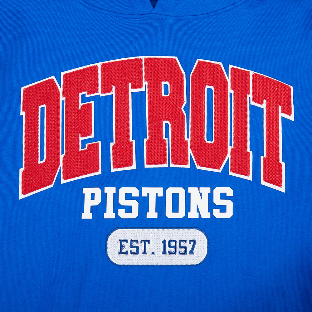 NBA DETROIT PISTONS CITY ARCH MEN'S FLC PO HOODIE (ROYAL BLUE)
