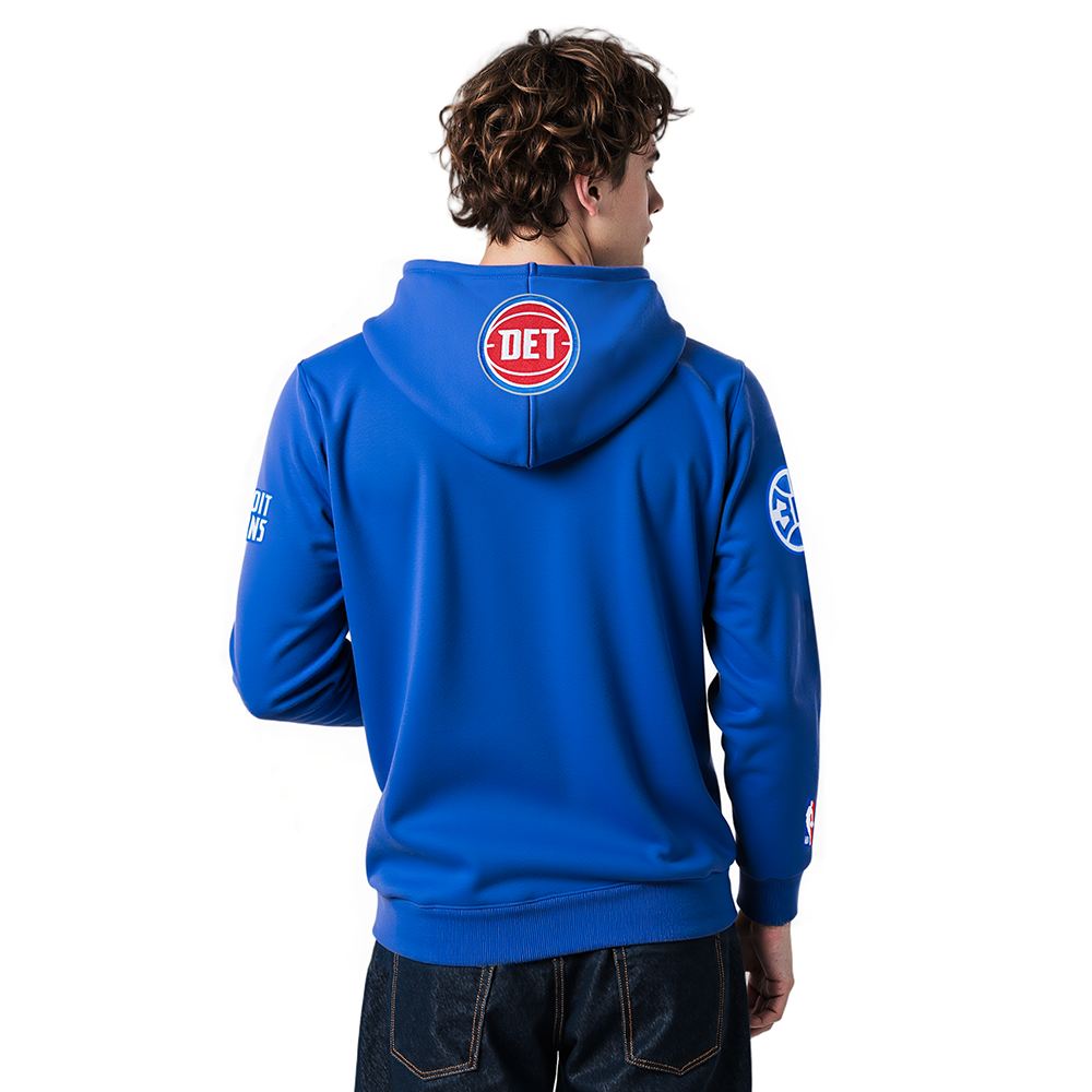 NBA DETROIT PISTONS CITY ARCH MEN'S FLC PO HOODIE (ROYAL BLUE)