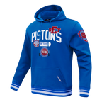 NBA DETROIT PISTONS LETTERMAN CHANDAIL À CAPUCHON POUR HOMME (BLEU ROYAL)