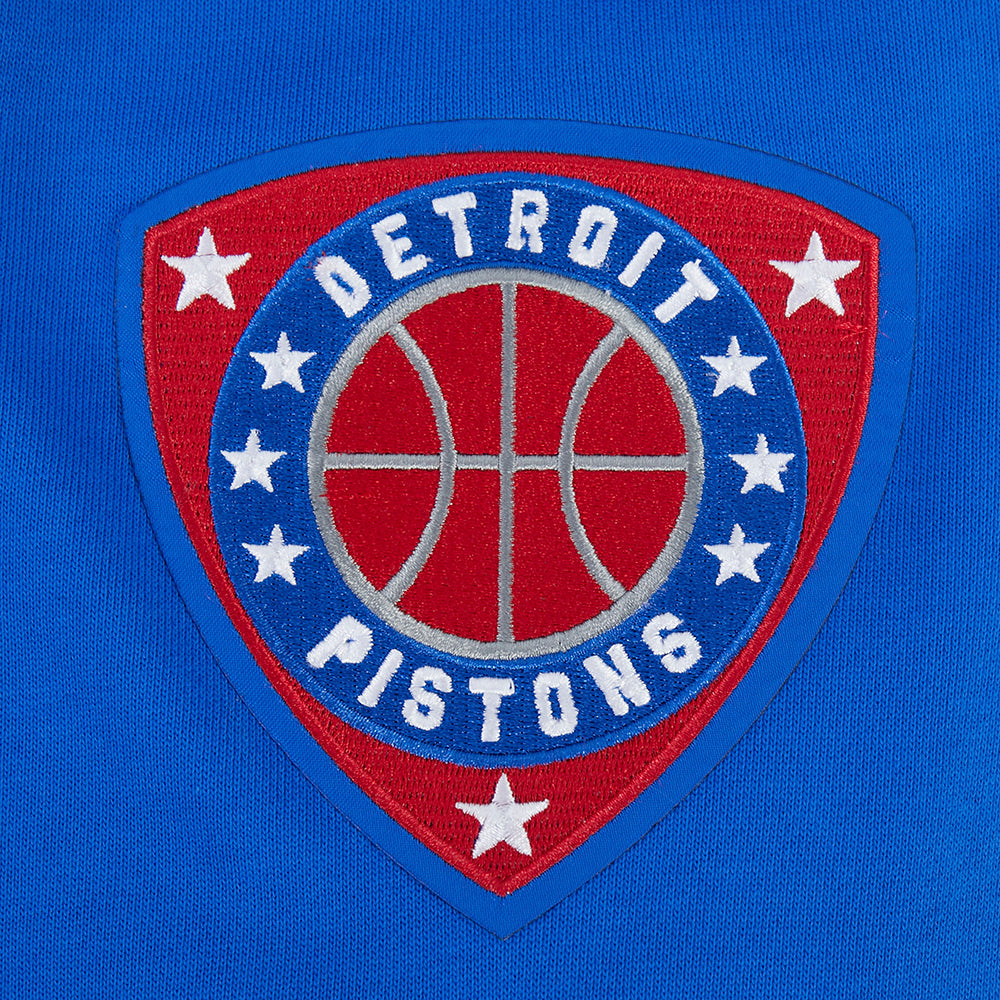 NBA DETROIT PISTONS LETTERMAN CHANDAIL À CAPUCHON POUR HOMME (BLEU ROYAL)