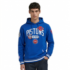 NBA DETROIT PISTONS LETTERMAN CHANDAIL À CAPUCHON POUR HOMME (BLEU ROYAL)