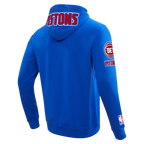 NBA DETROIT PISTONS CLASSIC CHENILLE MEN'S FULL ZIP HOODIE (ROYAL BLUE)