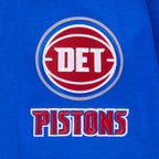 NBA DETROIT PISTONS CLASSIC CHENILLE MEN'S FULL ZIP HOODIE (ROYAL BLUE)