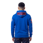 NBA DETROIT PISTONS CLASSIC CHENILLE MEN'S FULL ZIP HOODIE (ROYAL BLUE)
