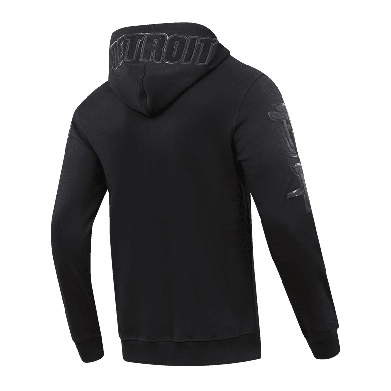 NBA DETROIT PISTONS TRIPLE BLACK FULL ZIP HOODIE  (TRIPLE BLACK)