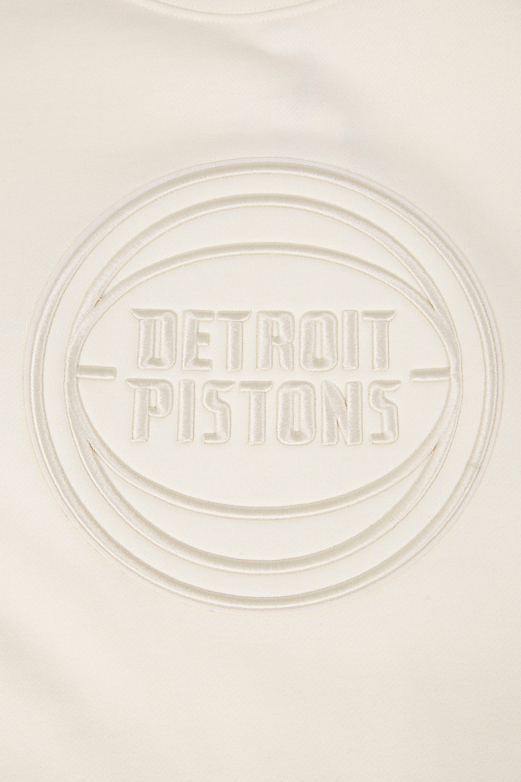 NBA DETROIT PISTONS NEUTRAL CHANDAIL À COL ROND EN MOLLETON À ÉPAULES TOMBANTES (COQUILLE D'ŒUF)