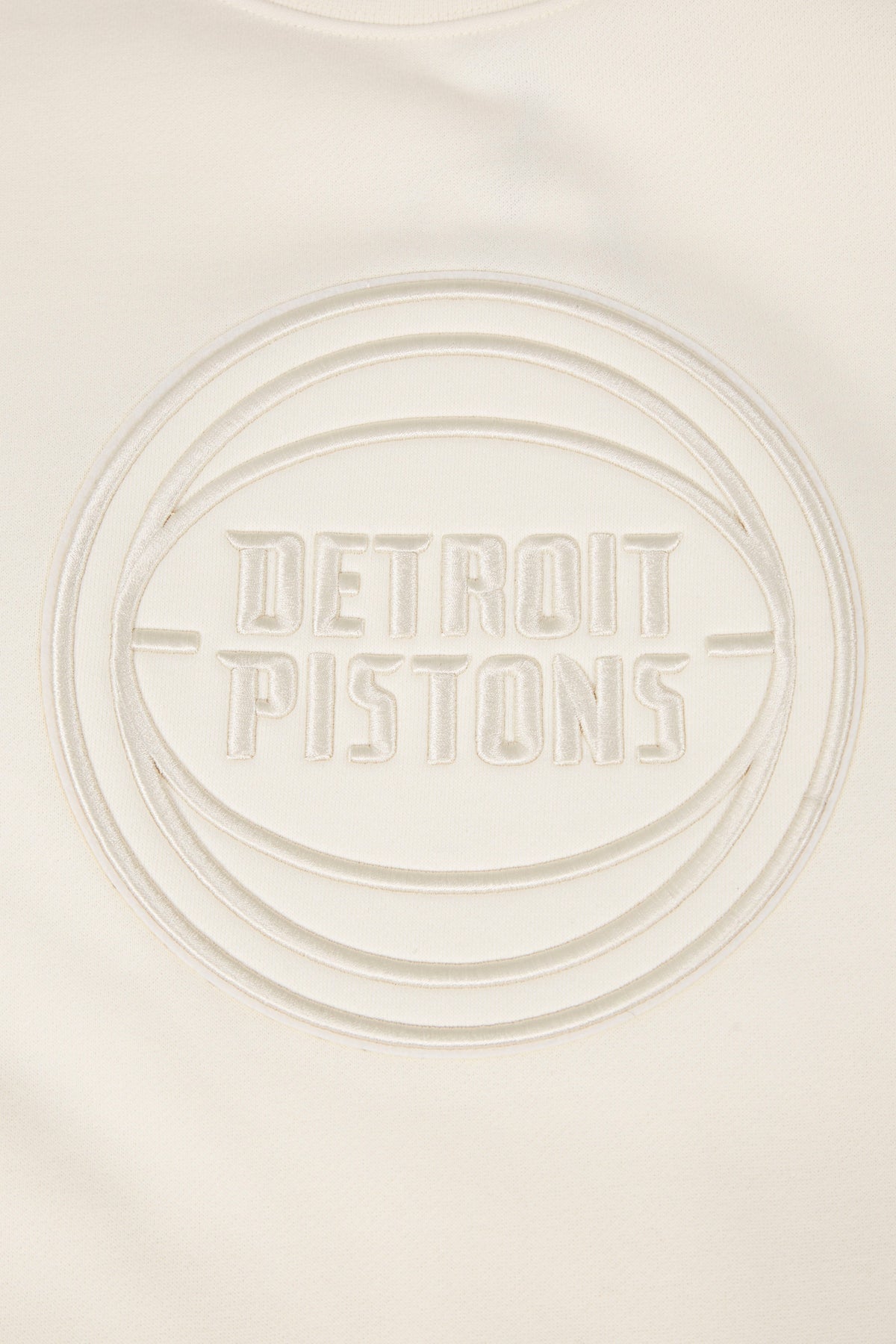 NBA DETROIT PISTONS NEUTRAL CHANDAIL À COL ROND EN MOLLETON À ÉPAULES TOMBANTES (COQUILLE D'ŒUF)