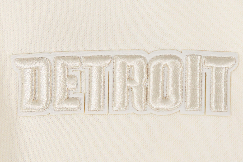 NBA DETROIT PISTONS NEUTRAL CHANDAIL À COL ROND EN MOLLETON À ÉPAULES TOMBANTES (COQUILLE D'ŒUF)