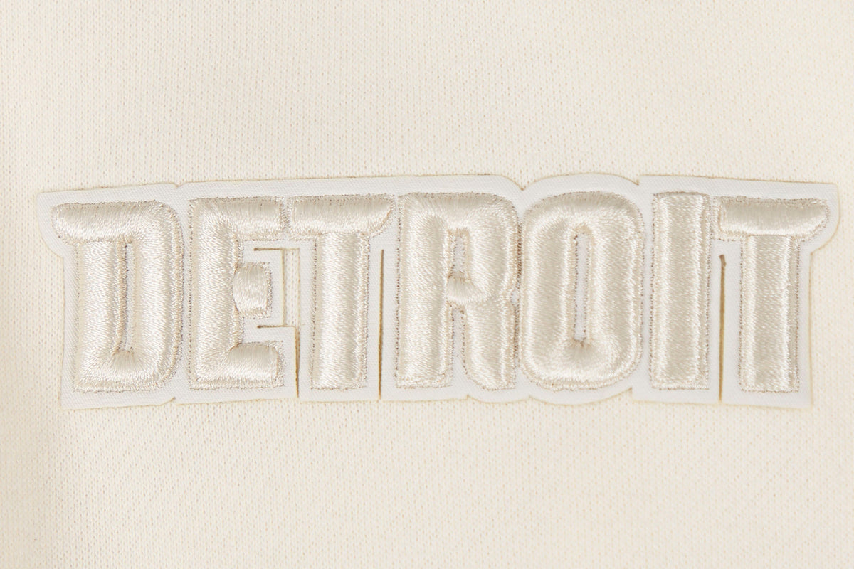 NBA DETROIT PISTONS NEUTRAL CHANDAIL À COL ROND EN MOLLETON À ÉPAULES TOMBANTES (COQUILLE D'ŒUF)
