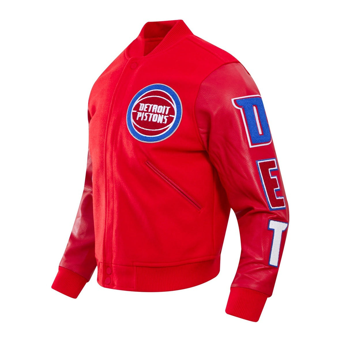 NBA DETROIT PISTONS CLASSIC WOOL MEN'S VARSITY JACKET (RED)
