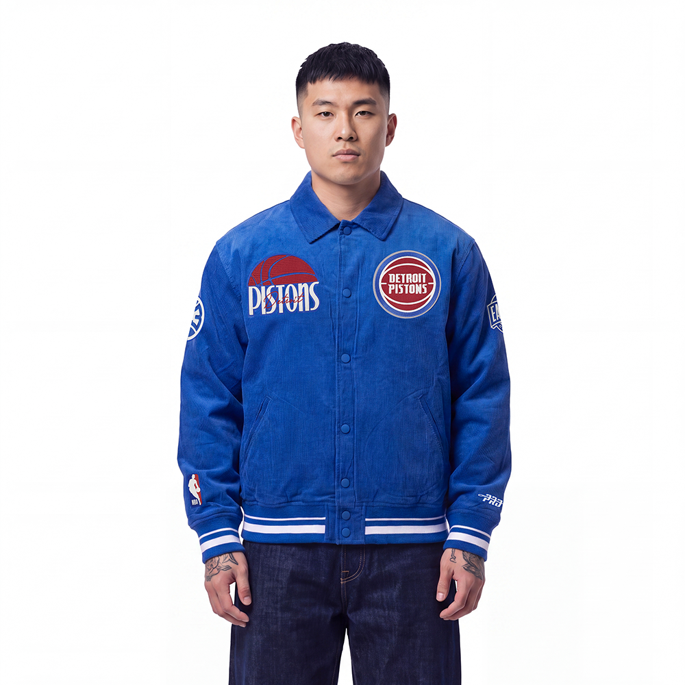 NBA DETROIT PISTONS ORIGINAL PLAYERS MEN'S JACKET (ROYAL BLUE)