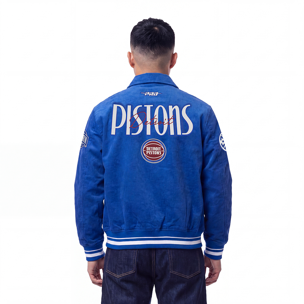 NBA DETROIT PISTONS ORIGINAL PLAYERS MEN'S JACKET (ROYAL BLUE)