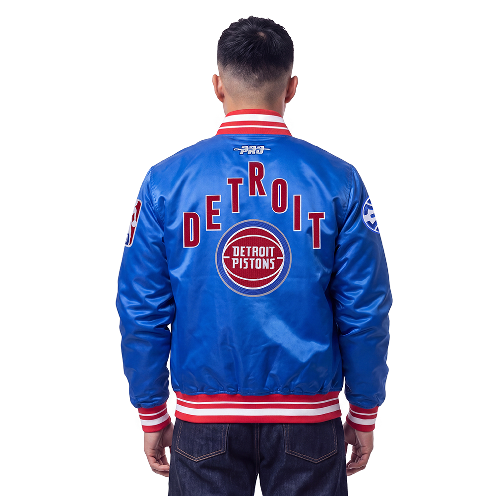 NBA DETROIT PISTONS ON TOP MEN'S COAT (ROYAL BLUE/RED)