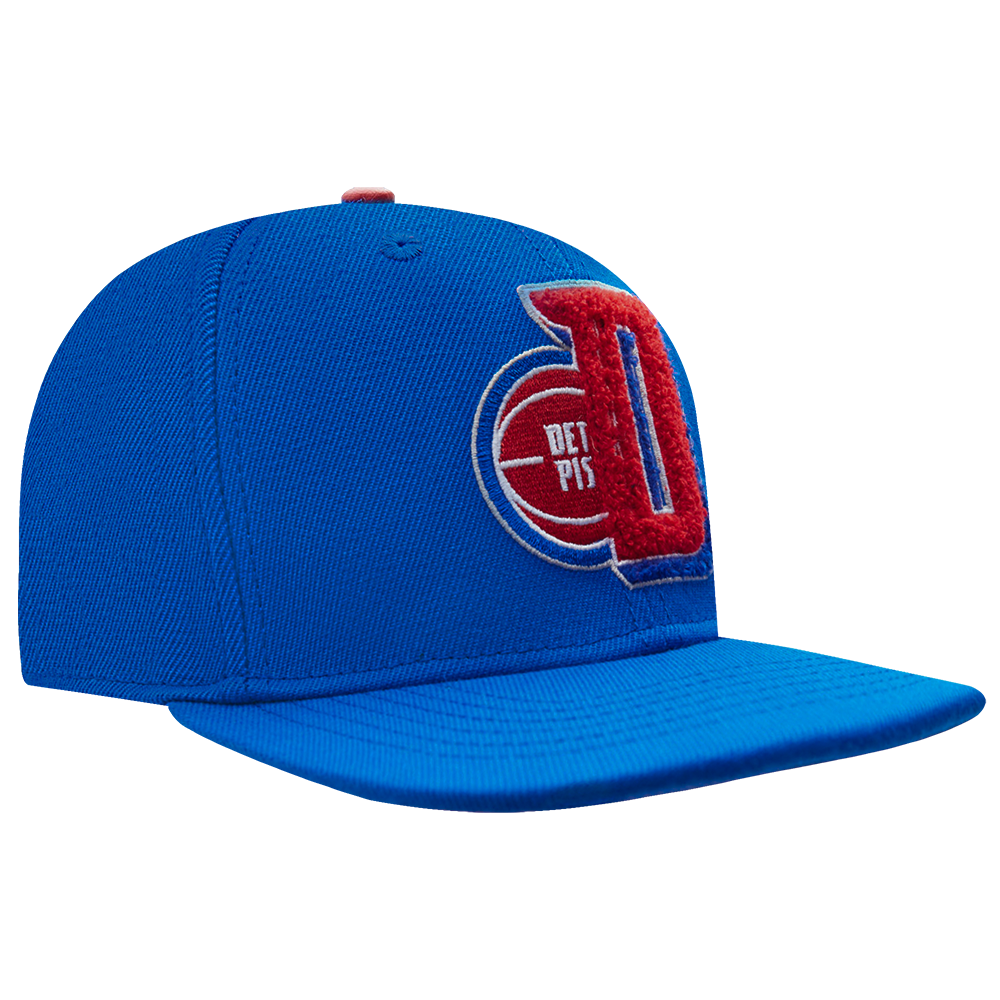 NBA DETROIT PISTONS MASHUP UNISEX WOOL SNAPBACK HAT (ROYAL BLUE)