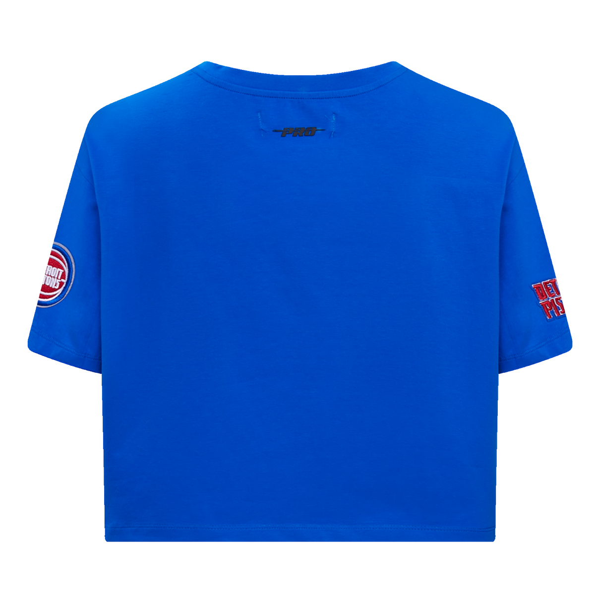 NBA DETROIT PISTONS SCRIPT TAIL WOMEN'S SINGLE JERSEY BOXY TEE (ROYAL BLUE)