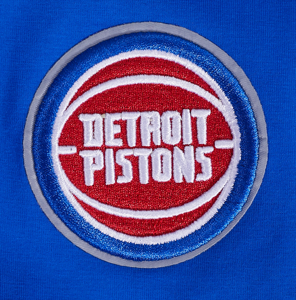 NBA DETROIT PISTONS SCRIPT TAIL WOMEN'S SINGLE JERSEY BOXY TEE (ROYAL BLUE)