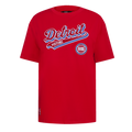 NBA DETROIT PISTONS SCRIPT TAIL T-SHIRT DE COUPE BOYFRIEND POUR FEMME (ROUGE)