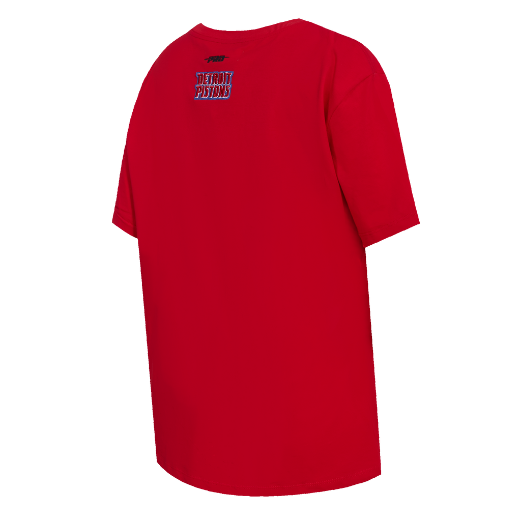 NBA DETROIT PISTONS SCRIPT TAIL T-SHIRT DE COUPE BOYFRIEND POUR FEMME (ROUGE)