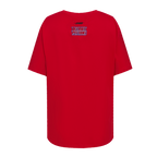 NBA DETROIT PISTONS SCRIPT TAIL T-SHIRT DE COUPE BOYFRIEND POUR FEMME (ROUGE)