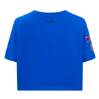 NBA DETROIT PISTONS MASHUP WOMEN'S BOXY TEE (ROYAL BLUE)