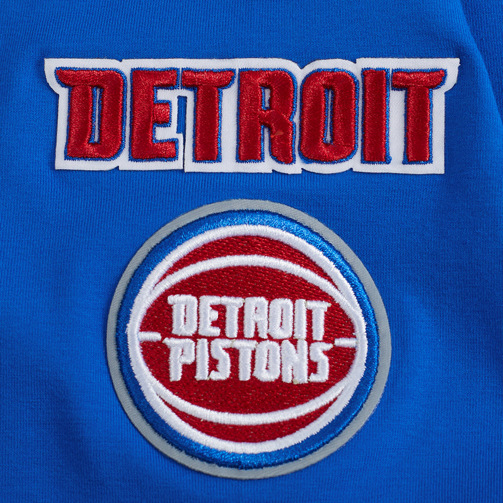 NBA DETROIT PISTONS MASHUP WOMEN'S BOXY TEE (ROYAL BLUE)