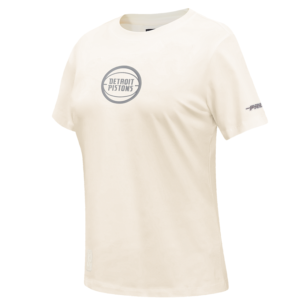 NBA DETROIT PISTONS STREET TEAM WOMEN'S SJ SLIM FIT TEE (EGGSHELL)
