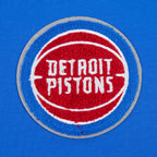 NBA DETROIT PISTONS CLASSIC CHENILLE WOMEN'S SJ BOXY TEE (ROYAL BLUE)